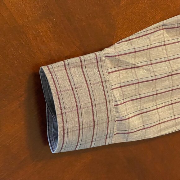 Hugo Boss Mens Slim Fit Long Sleeve Button-Down Shirt 42/16.5 Plaid Pattern - Picture 10 of 16